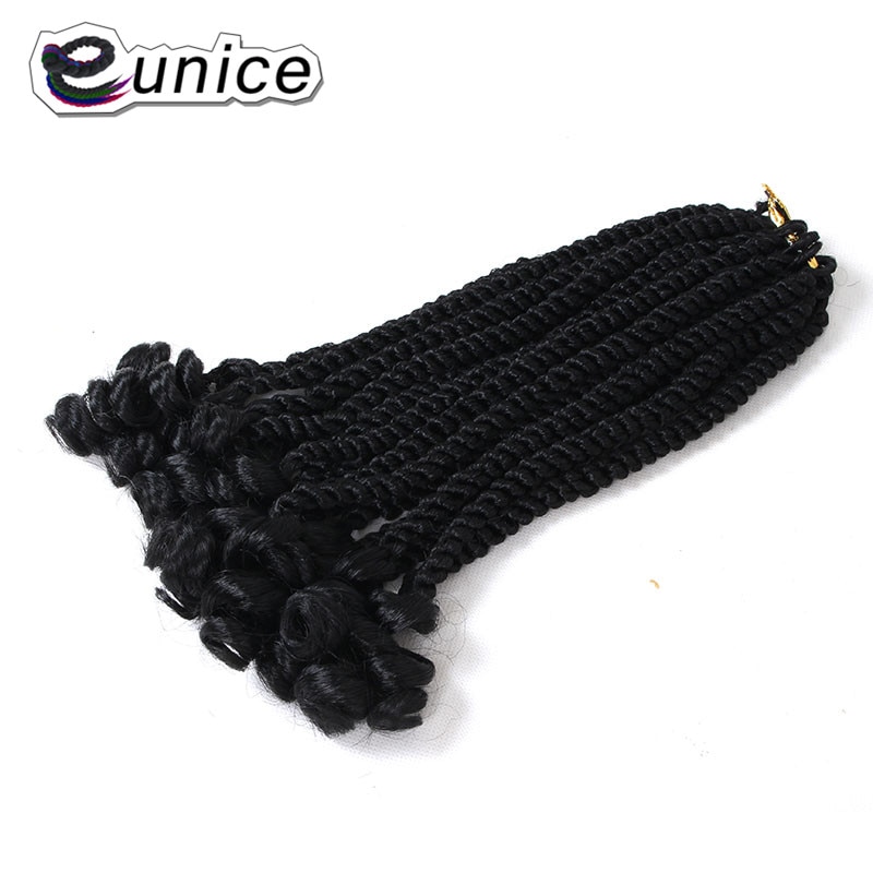 Eunice-Extensions de tresses synthétiques havane au Crochet, en Fiber de haute température, 1 pièce, 1B/27/BUG