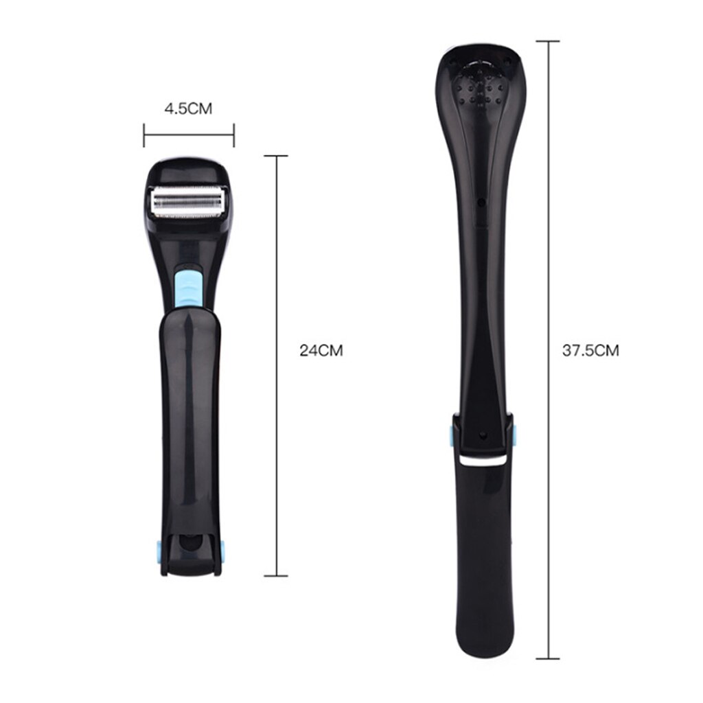 Electric Back Hair Shaver Hair Removal Body Shaving Tool Battery Powered Cordless Foldable Body Hair Trimmer Hair Removal Tool