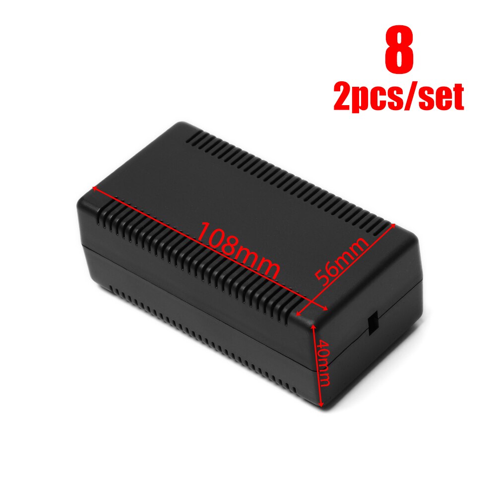 2Stck ABS Kunststoff Projekt Kasten Wasserdicht Schwarz DIY Gehäbenutzen Instrument fallen Lagerung fallen Gehäbenutzen Boxen Elektronische Hause Liefert: 2Stck Stil 8