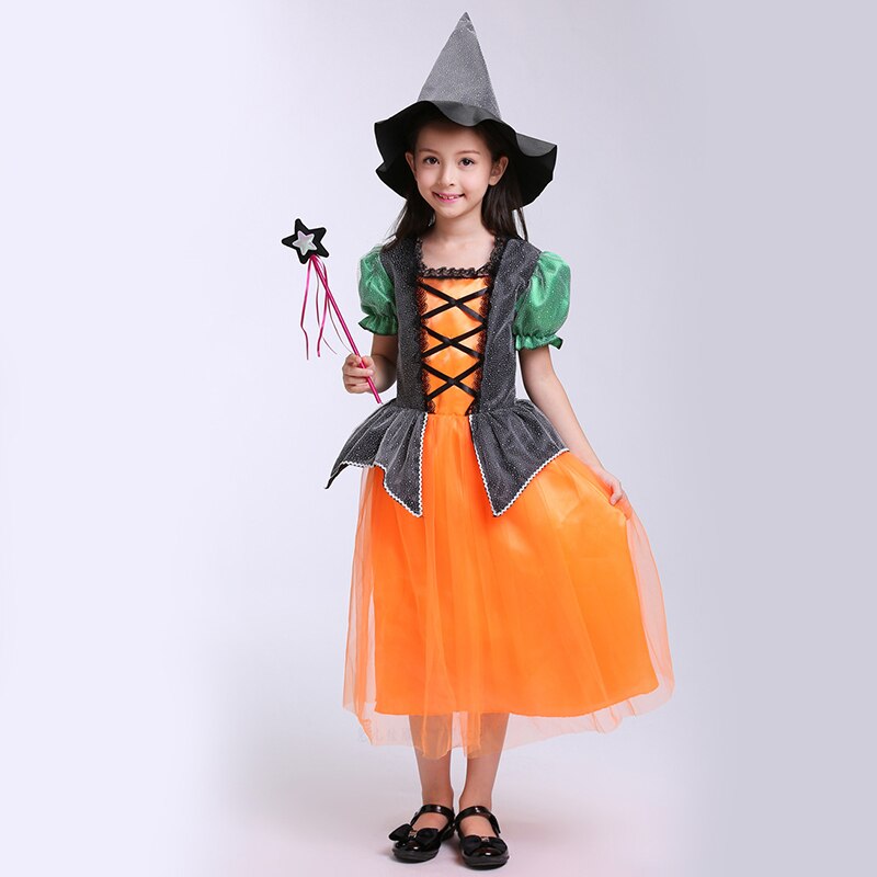 Halloween Kostuum Trend Kinderen Kostuums Jurk Bal Partij Pompoen Heks Prestaties Kleding Leuke Meisje Kleding
