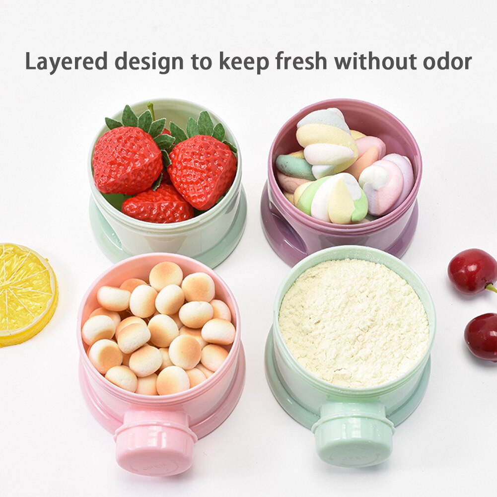 Formula Dispenser Multipurpose Container Cute Portable Baby Milk Powder Easy Clean Snack Box Reusable Infant Food Storage