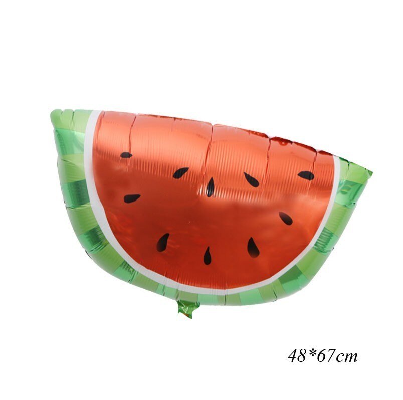 1Set Summer Party Balloon Flamingo Fruits Balloons For Kids Birthday /Wedding Decorations Tropical Hawaiian Party Supplies: 1pc watermelon