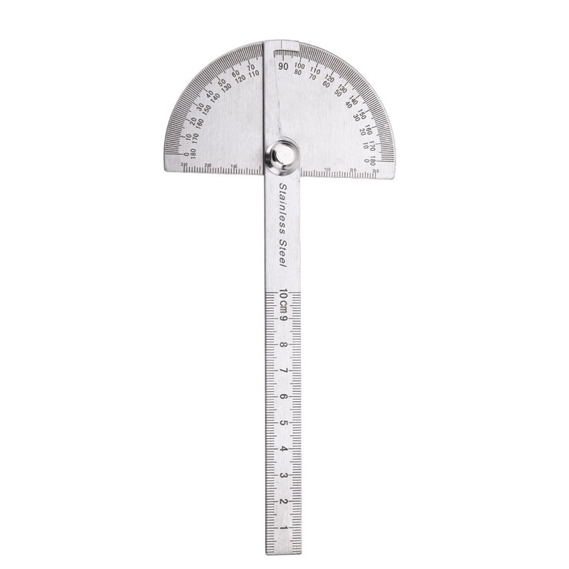 180 Degree Stainless Steel Protractor Angle Finder Rotary Measuring Ruler Measuring Ruler Woodworking Tools for Measuring Angles