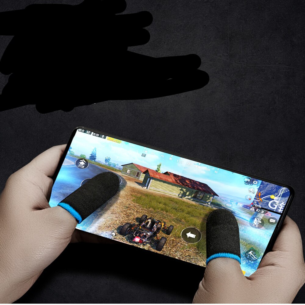 Responsieve Game Vinger Mouw Zilveren Vezel Duim Vinger Mobiele Gaming Manchet Handschoenen