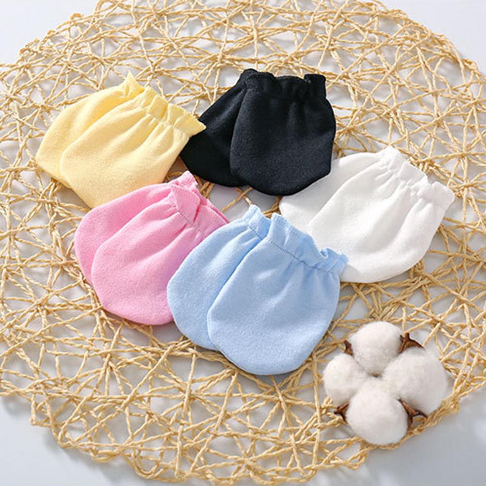 10Pairs Newborn Baby Anti-Scratch Gloves Cotton Breathable Cotton Mittens Covers Baby Anti-Scratch Gloves For 0-6 Months Baby