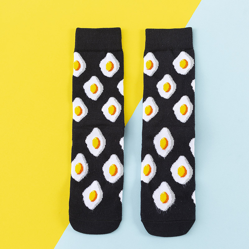 Frauen Socken Lustige Nette Karikatur Obst Banane Avocado Zitrone Ei Cookie Donuts essen Glücklich Japanischen Harajuku Skateboard Socken