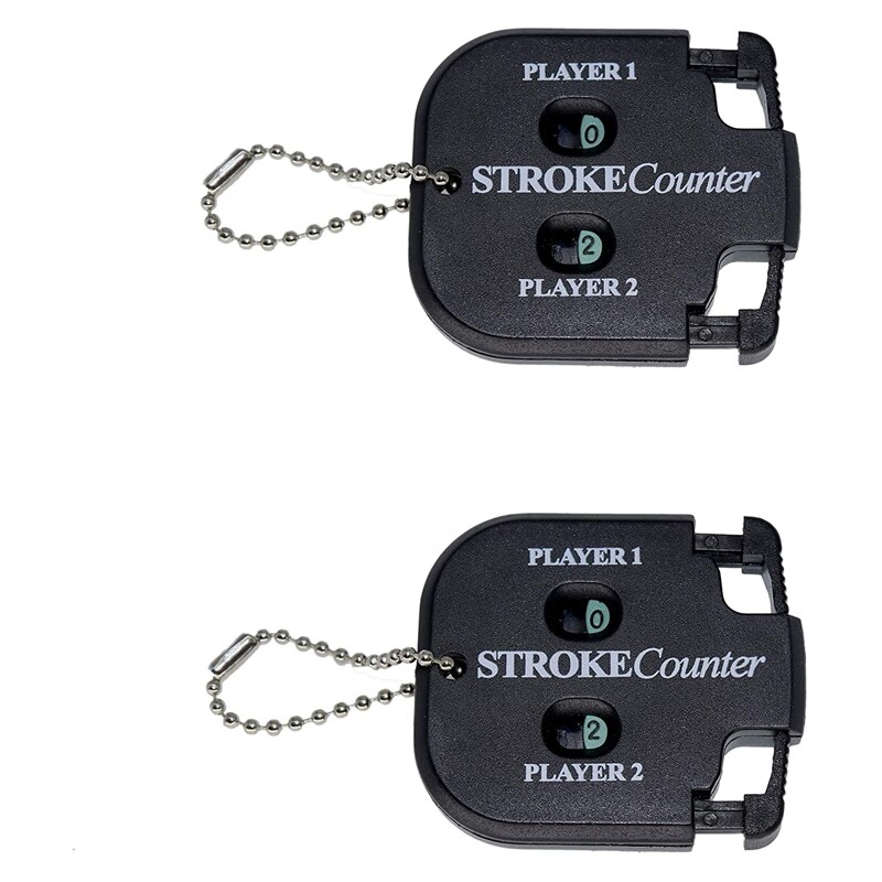 2 stuks mini scoreteller golf slag shot putt teller nummer met sleutelhanger ( (2 stuks)