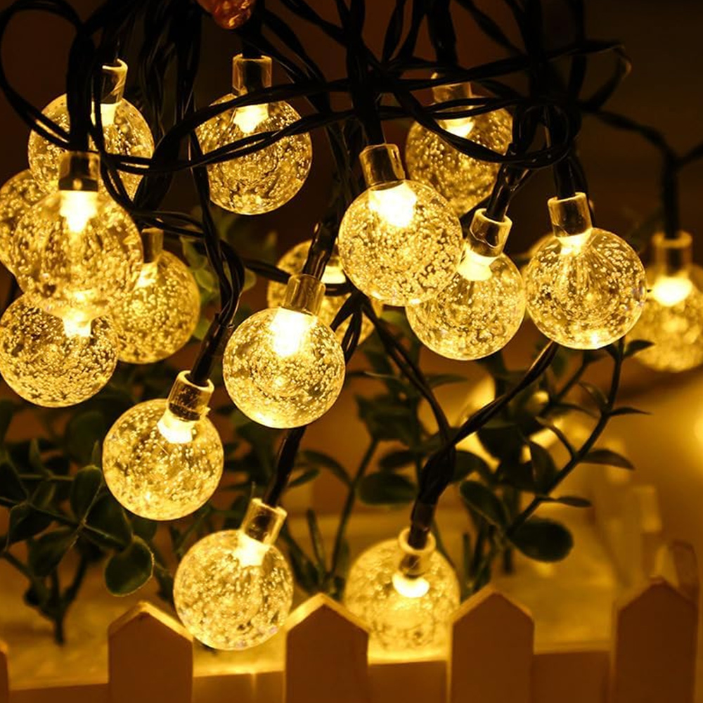 1pc soldrevne boblekugle led-lyskæder 20 led /30 led /50 led vandtæt udendørs havekorridor gårdspladsdekoration