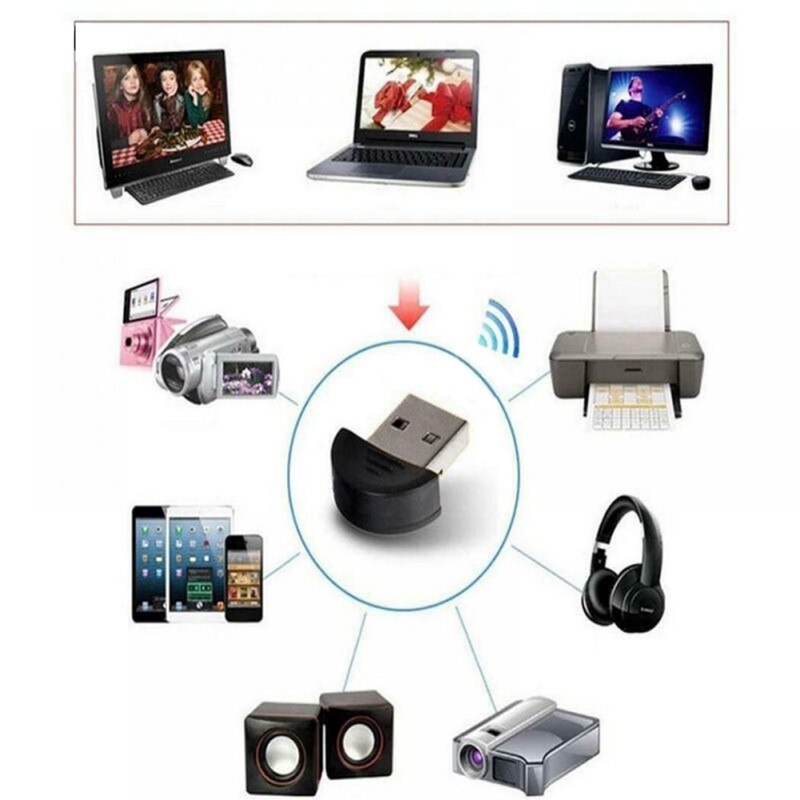 Tragbare Mini USB 2.0 Bluetooth Receiver Wireless Audio Adapter Für PC Tastatur Maus Headset Lautsprecher