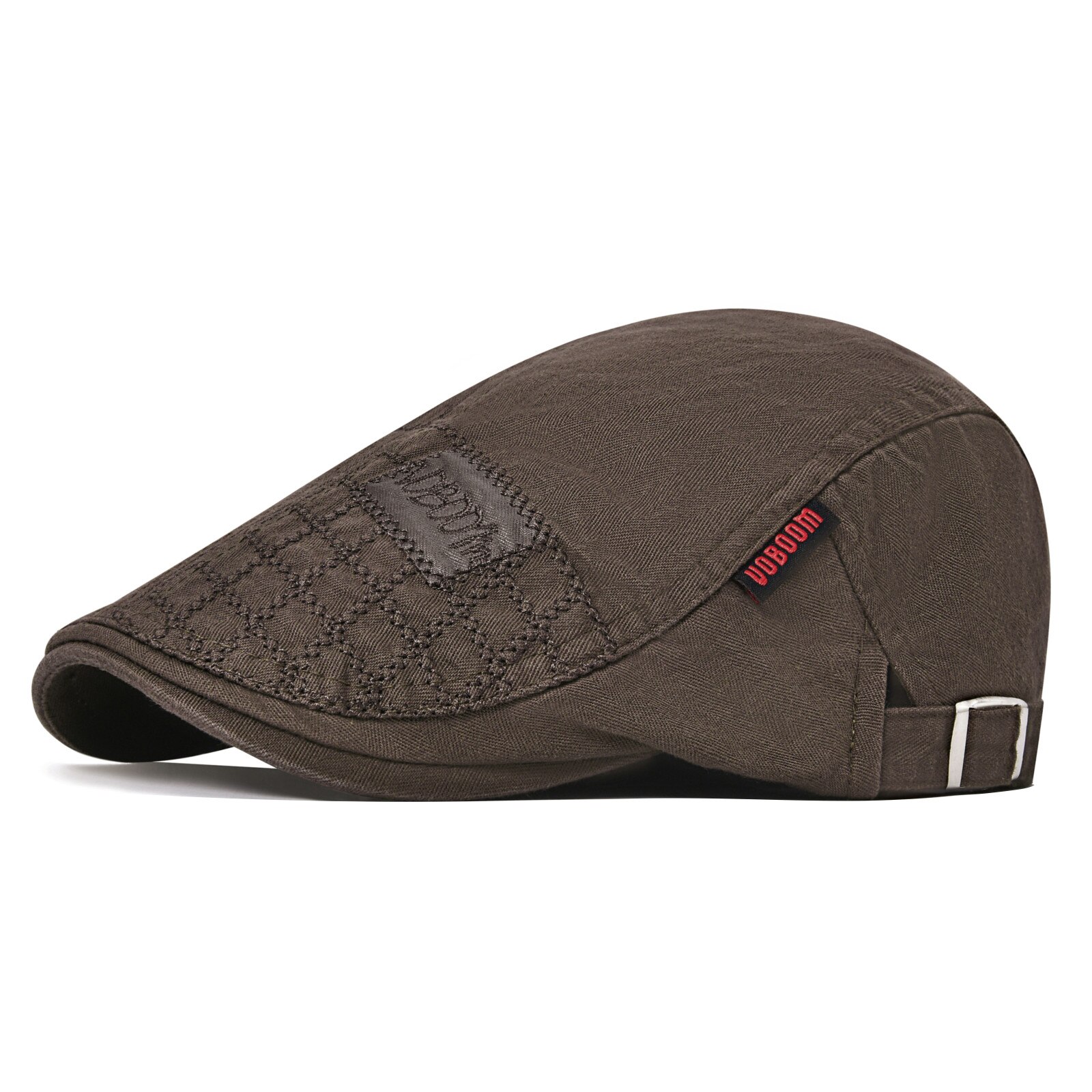 VOBOOM – casquette de Golf en coton pour hommes, chapeau plat de livreur de journaux, rétro, béret Gatsby, ajustable, printemps automne 100: Coffee
