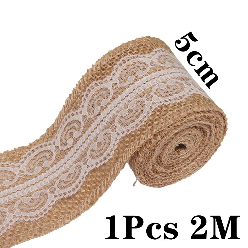 5M 6mm-50mm Natürliche Jute Band Bogen Handwerk DIY Jahrgang Jute Sackleinen Stoff Geschenkpapier NäHenne Party Hochzeit Weihnachten Decortion