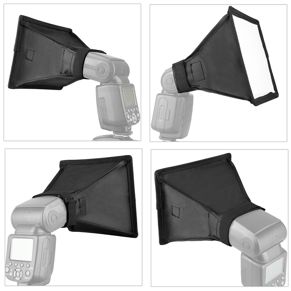 Universal Flash Diffuser Licht Softbox Inklapbare Speedlite Translucent Soft Box met Draagtas Voor DSLR Camera Flitsers