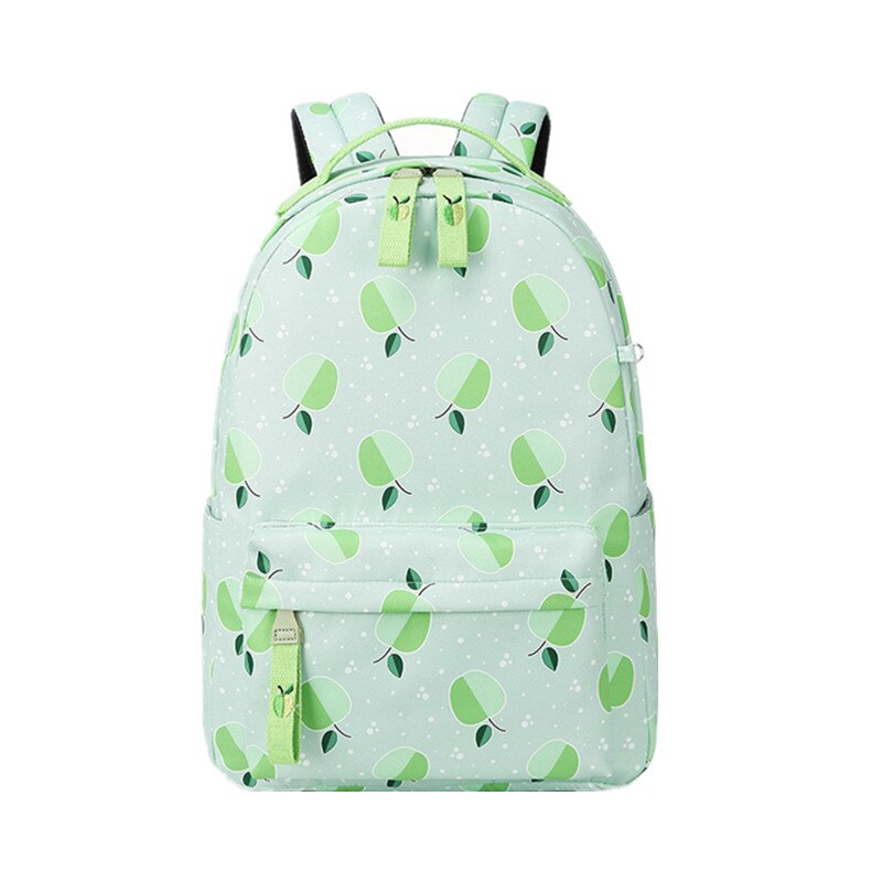 OKKID children school bags for girls cute strawberry pattern backpack for school student waterproof nylon backpack kids book bag: Apple