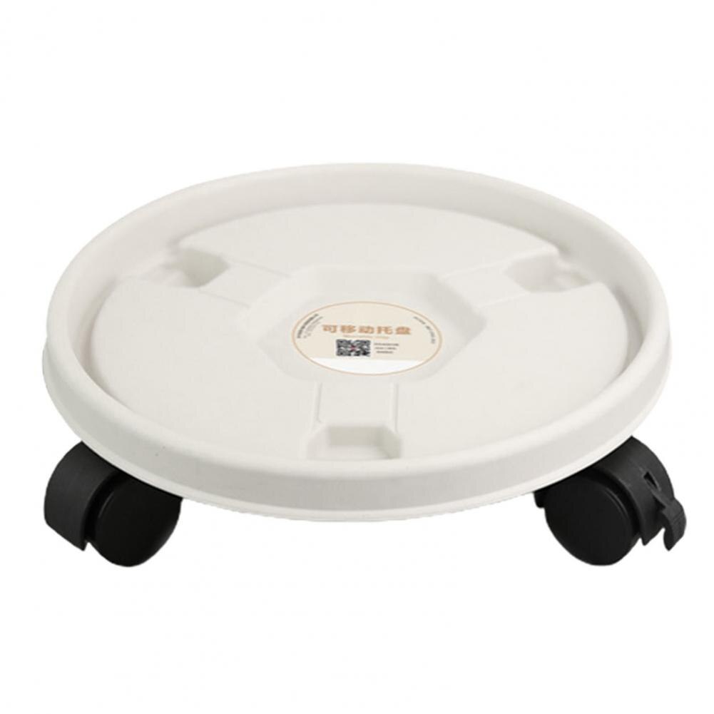 Plant Stand Convenient Plastic Plant Stand High Loading Capacity Pot Mover Plastic Plant Pot Trolley: White