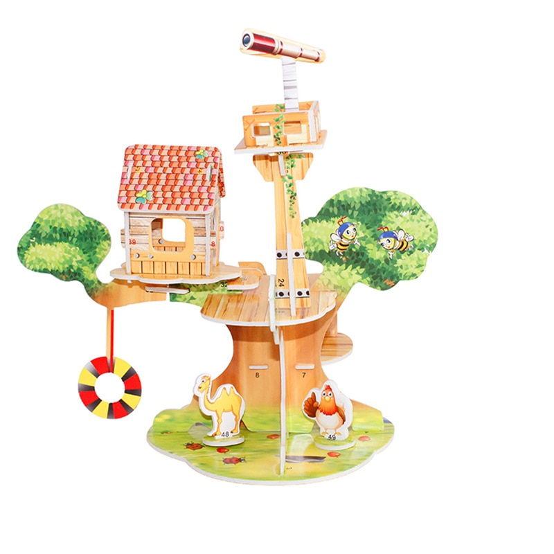 3D Puzzel Diy Bouw Speelgoed Kaart Model Building Sets Veilig Foam Antenne Hut Home Speelgoed voor Kids