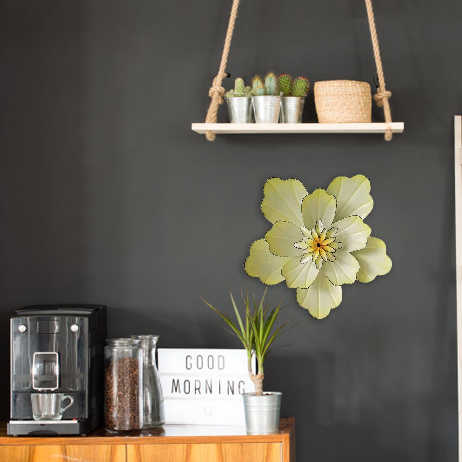 Geometrische leeuw wanddecoratie muurversiering hout
