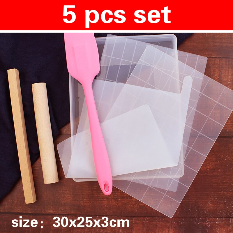 FAI DA TE Torrone Stampo FAI DA TE Candy Fare Stampi Trasparente Zucchero Maker Set Shaqima Torrone Fatti A Mano Vassoio Strumento di Rotolamento Spille tappetino In Silicone: 5 pcs set large