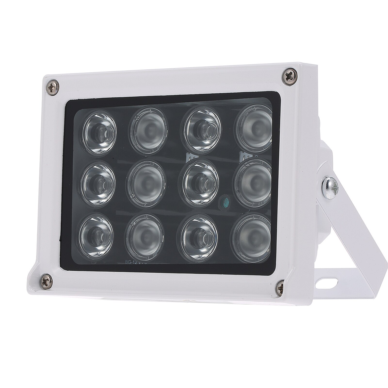 Infrared Illuminator 12pcs Array IR LEDS IR Illuminator Night Vision Wide Angle Outdoor Waterproof for CCTV Security Camera: White