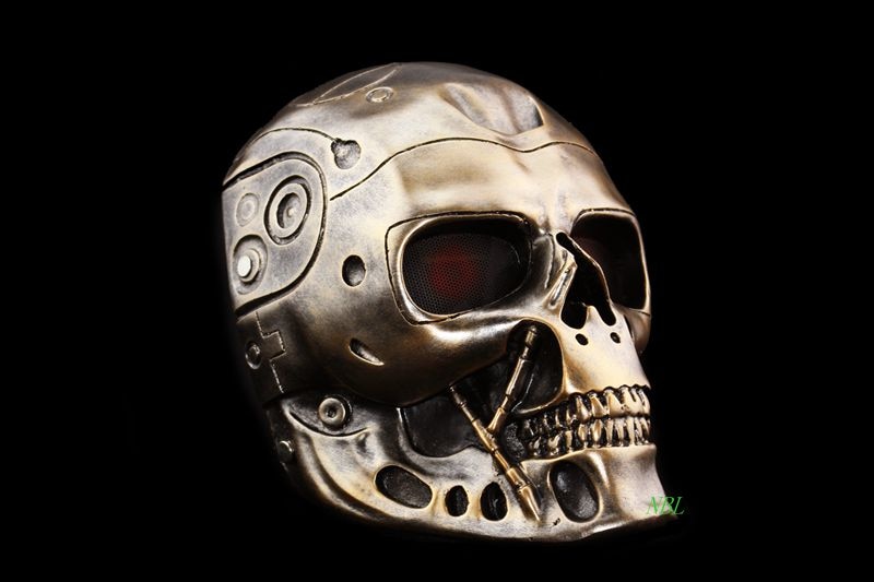 Djævelens rædsel terminator harpiks maske nyeste robot skræmmende anonyme masker voksne fuld ansigt mascaraer halloween 2 farver tilgængelige