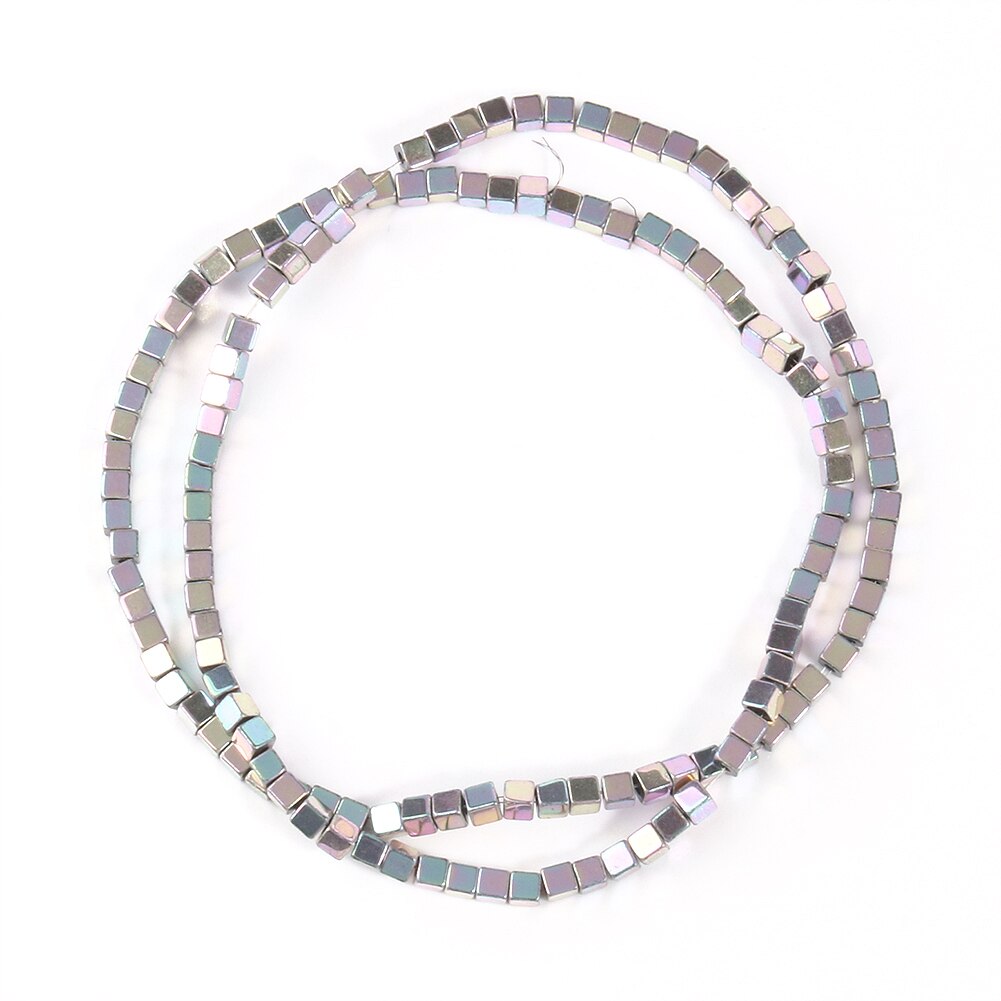 Cube Hematite Stone Beads 2 3 4mm Square Hematite Loose Spacer Beads For Jewelry Making DIY Bracelet Accessories 15'': Clear / 4mm