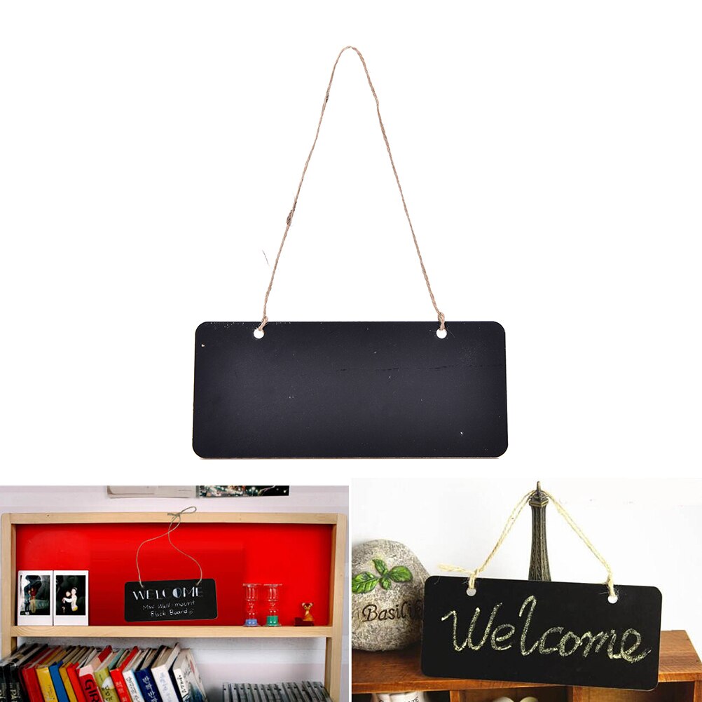 18.5*8cm Mini Blackboard Schoolbord Houten Bericht Teken Met Hang String Wedding Party Decoratie Huwelijk Levert