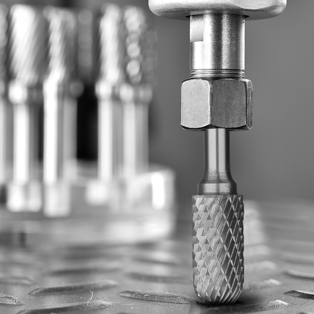 Cylindrical Semi-circular 1pcs Tungsten Steel Alloy Rotary Boring Head Grinding Head Milling Cutter W-shaped Wood Carving Head