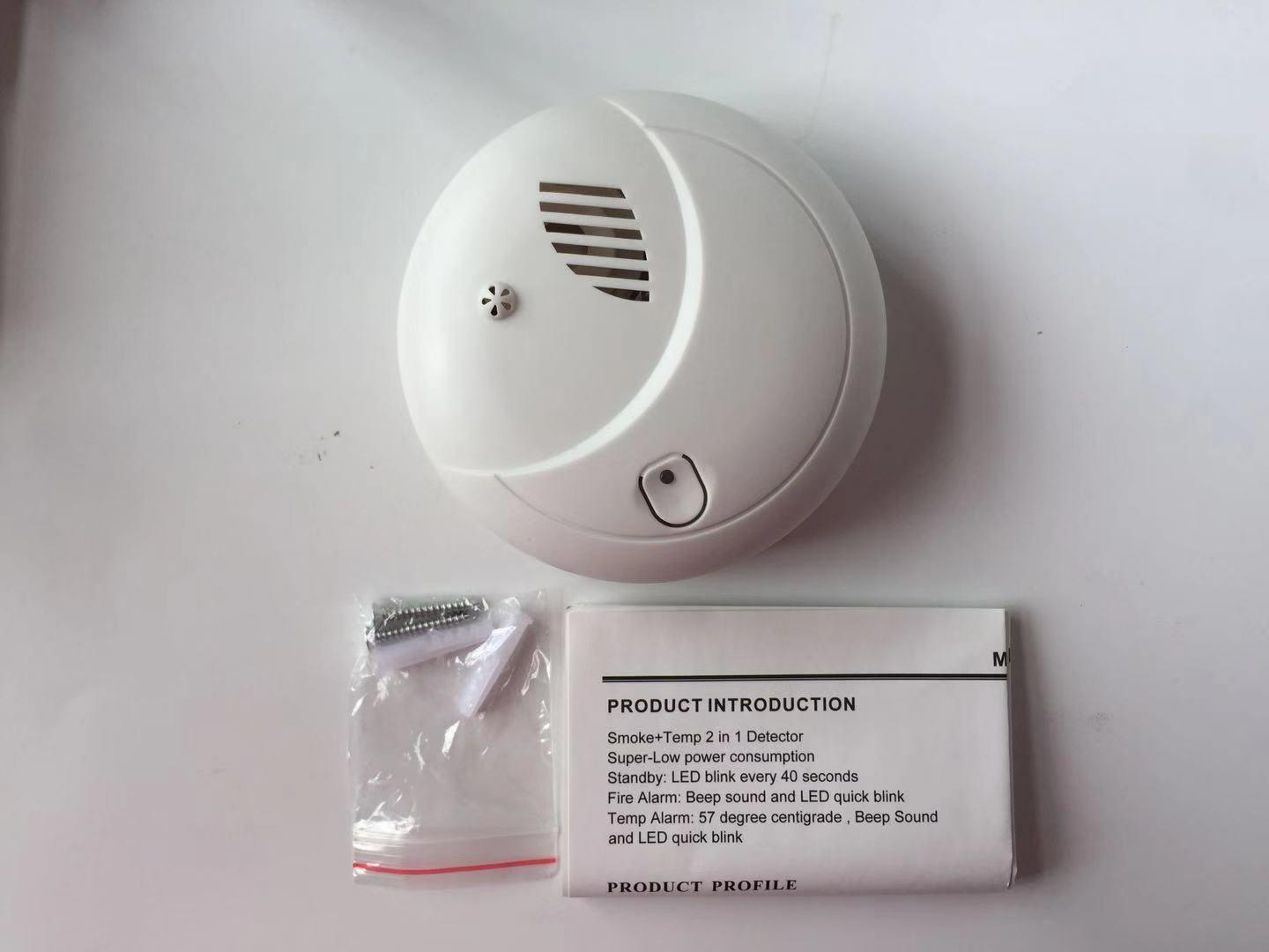 Wireless High Sensitive Smoke Fire Alarm Sensors Temperature Detector For 433MHz GSM PSTN Home Security System
