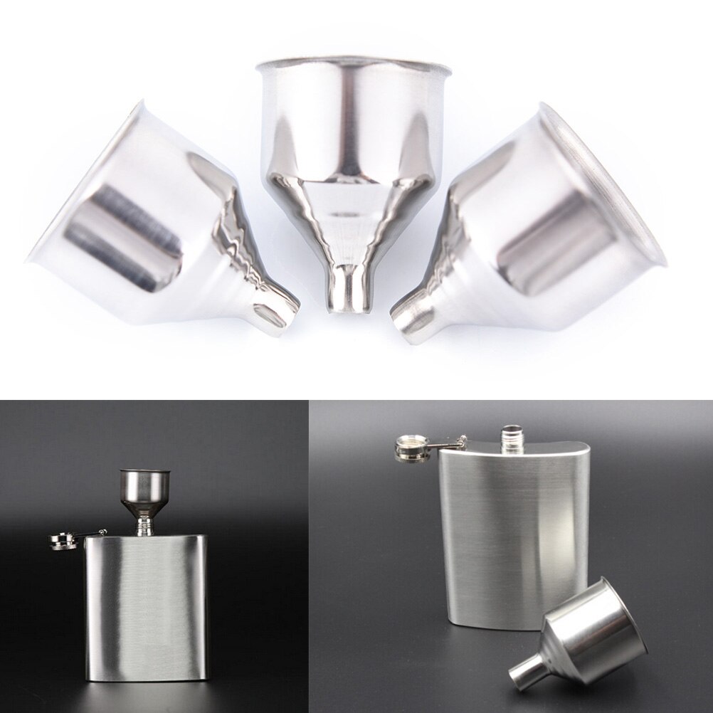 Mini Stainless Steel Small Mouth Funnels Wine Liquid Flask Funnel For Filling Hip Flask Narrow-Mouth Bottles