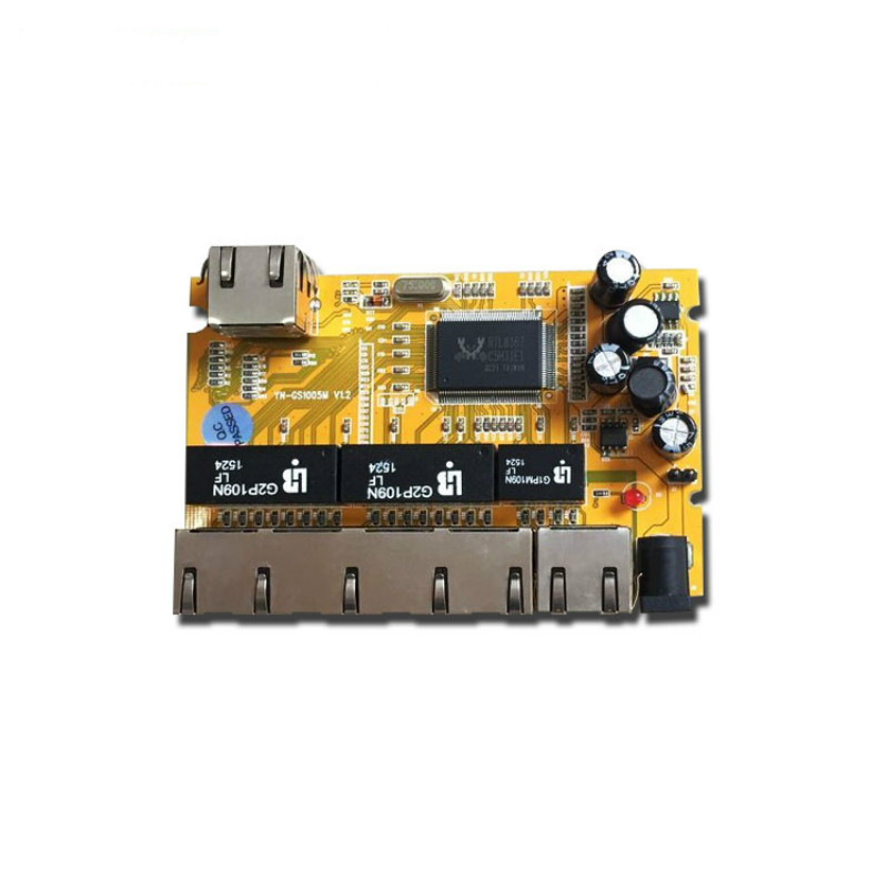 OEM/ODM 5 Port 10/100/1000M realtek chipset gigabit switch pcba Module network switch poe ethernet hub