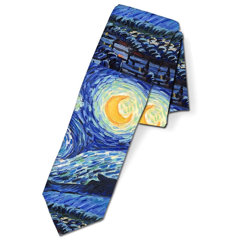 Mens Neck Ties 8cm Classic Oil 3D Painted Wedding Tie For Groom Men&#39;s Neckties Slim Novelty Ties Business Accessories 5LD36: Style4