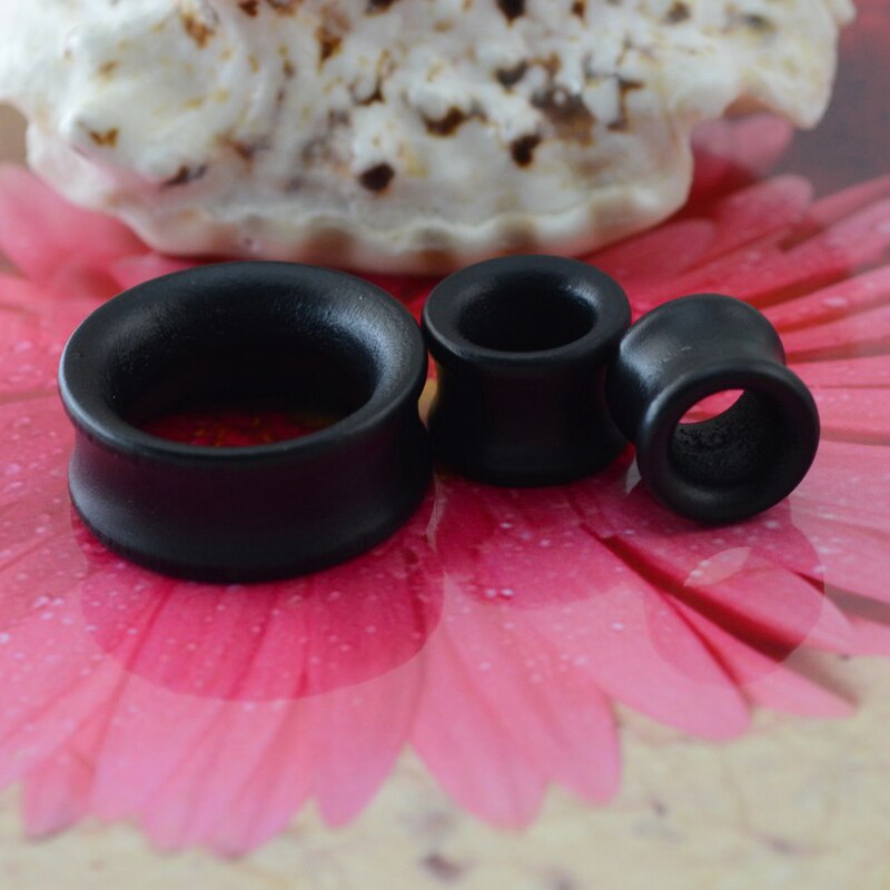8~25m Black Wood Ear Plugs Tunnels Wood Ear Stretchers Expander Plugs and Tunnels Ear Gauges Plugs Body Piercing Tunnels Punk