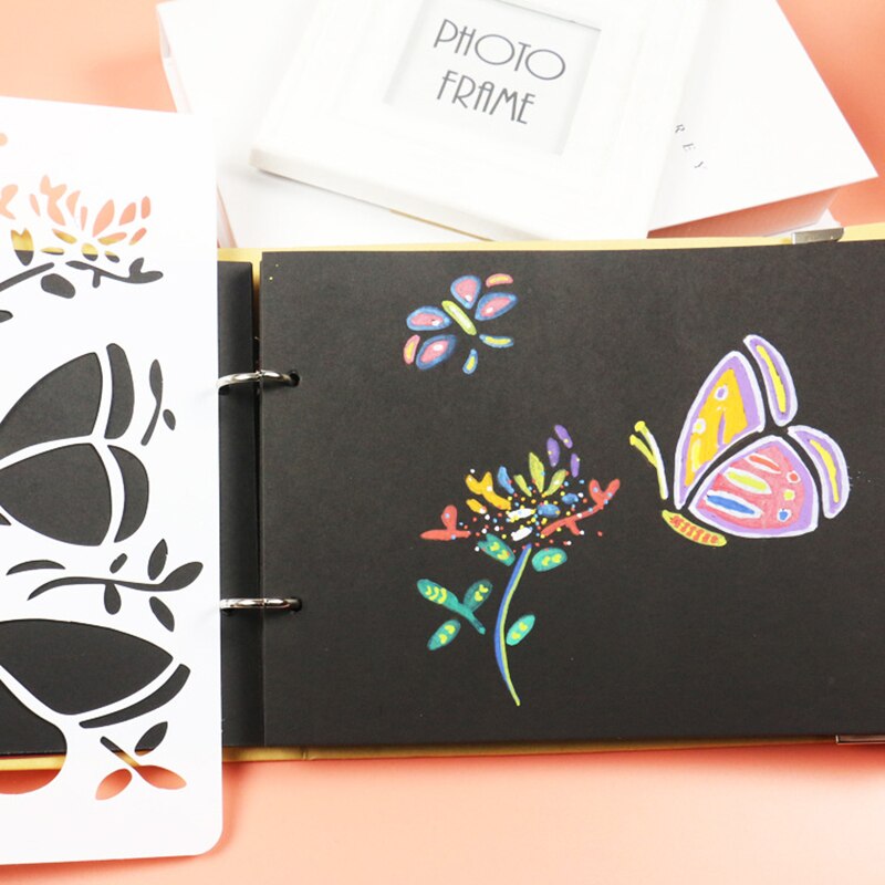 1 sztuk kreatywny DIY litery styl z dziurką kwiaty rysunek instrukcja szablon do malowania Album Scrapbooking szablon ikona dzieci prezent