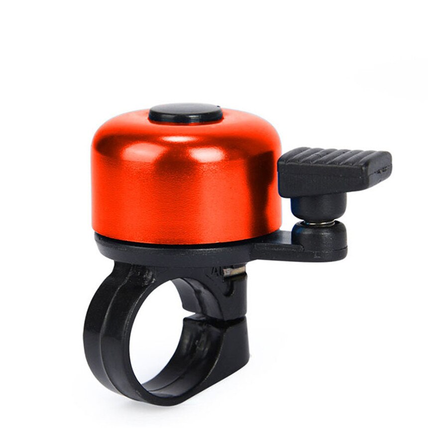 Bicycle Bell For Safety Cycling Colorful Bicycle Handlebar Metal Ring Black Bike Bell Horn Sound Alarm: Red