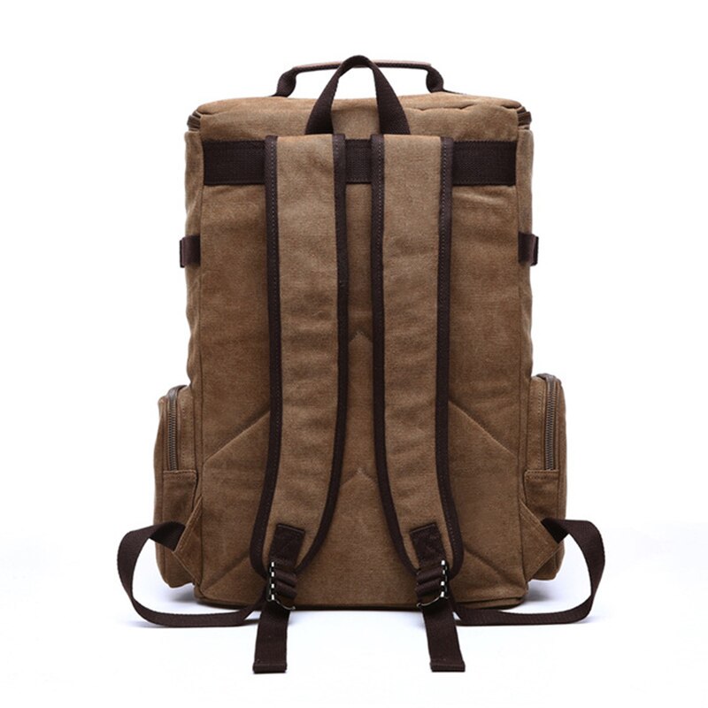 Mænds rygsæk vintage lærred rygsæk skoletaske mænds rejsetasker stor kapacitet rygsæk laptop rygsæk taske høj kvalit