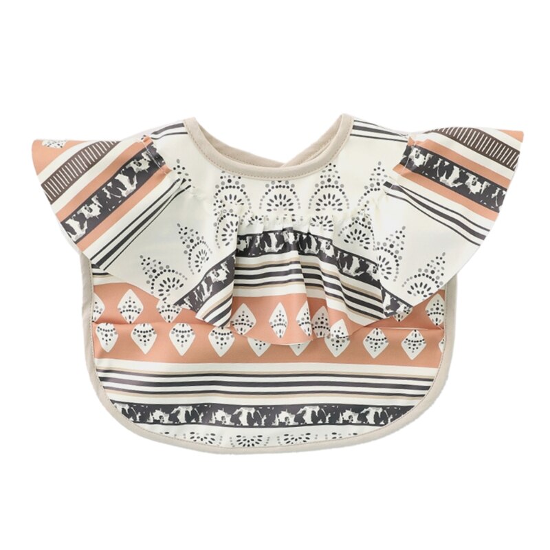 Zuigelingen Pu Leer Waterdicht Feeding Doek Baby Kwijlen Bib Burp Doek Met Pocket Tas Wasbaar Kinderen Tekening Schort: 6