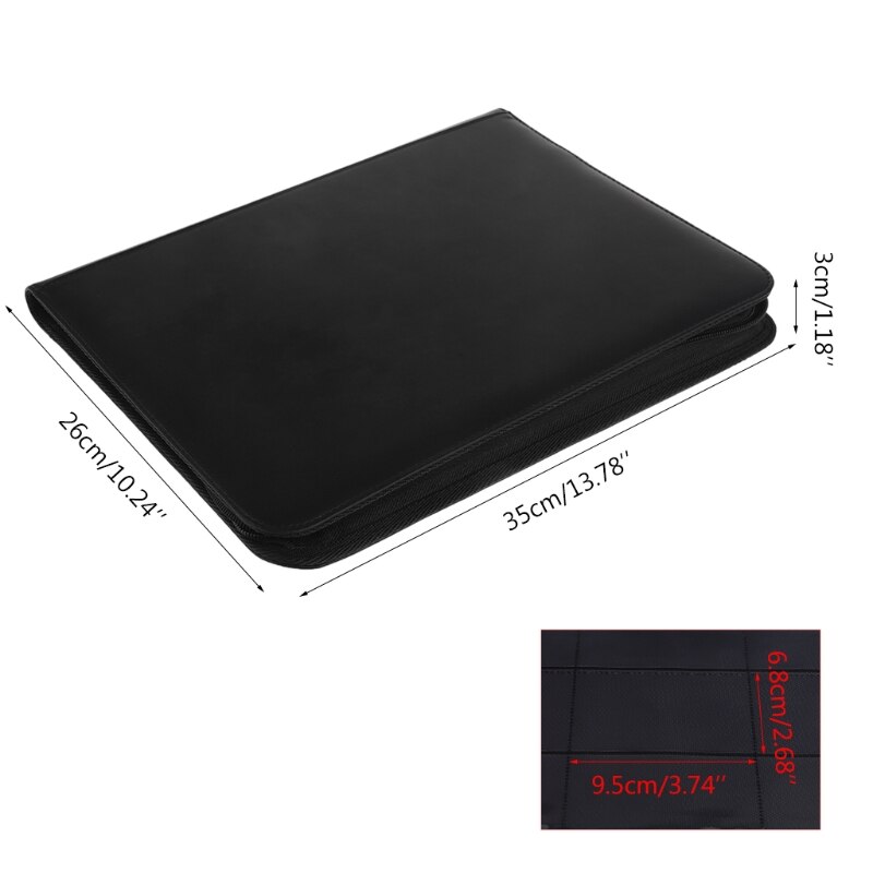 360 Pockets Trading Card Sleeves Side Loading Pocket Binder Album Card Collector