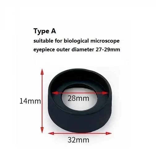Cubierta de lente ocular para telescopio biológico, accesorios estéreo, 2 piezas, 27-29mm / 29-31mm / 32-34mm: Marrón