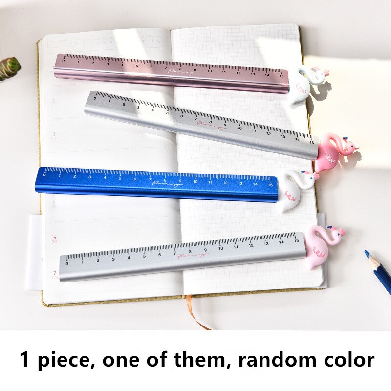 Largest Ruler Metal Straight Ruler fruit flamingos cartoon lovel... – Grandado