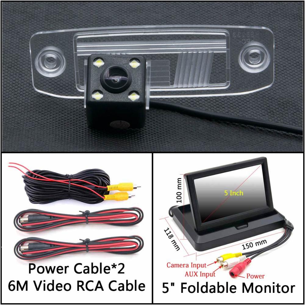 4 LED licht Sicherung Rückansicht Kamera Für KIA Sportage SL Sportage R Sorento Ceed Rio X-linie Auto parkplatz LCD Spiegel Monitor: Nocken N 5 Zoll falten