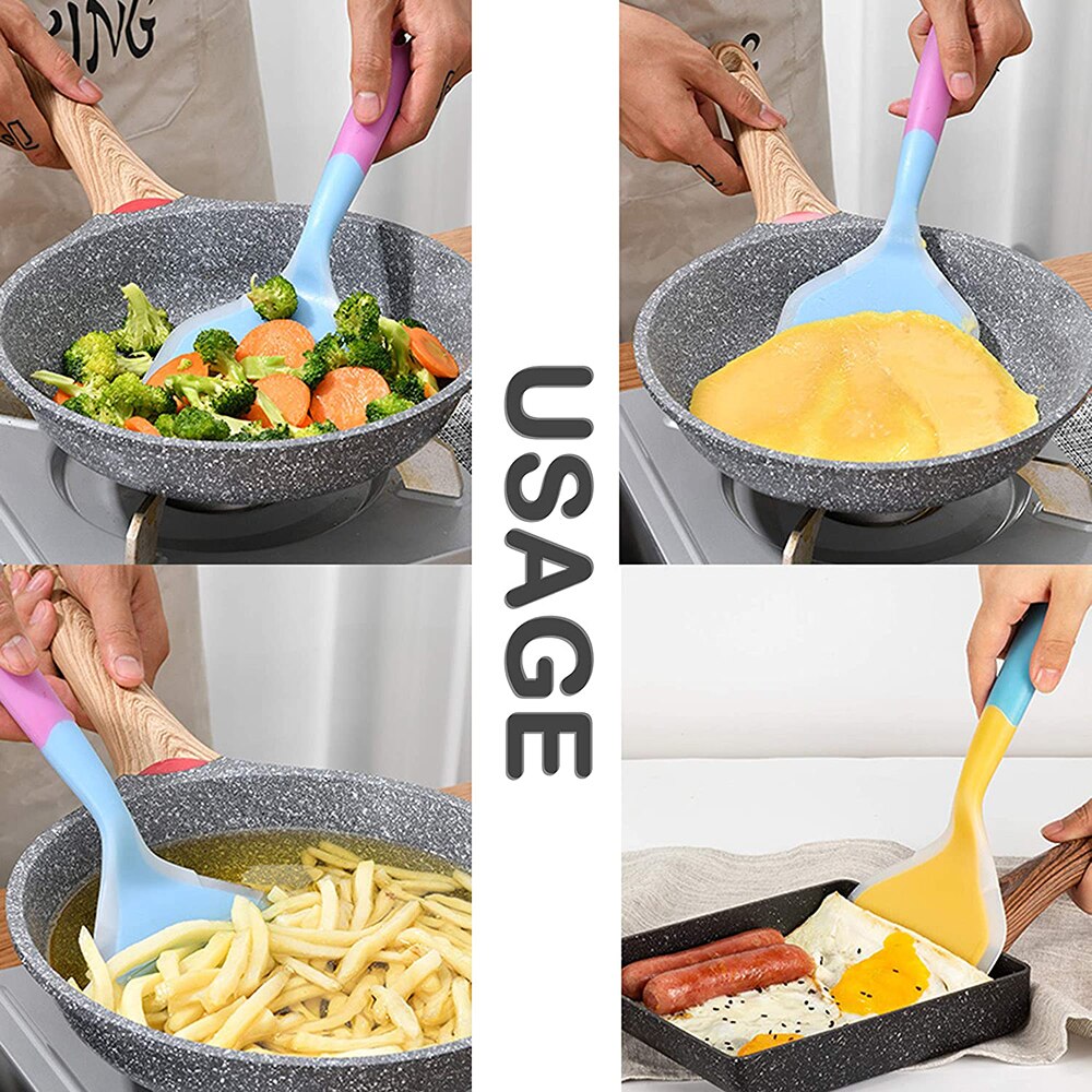 Silicone Spatula Kitchen ware Cooking Utensils Spatula Beef Meat Egg Non Stick Kitchen Scraper Wide Pizza Cooking Tools Shovel