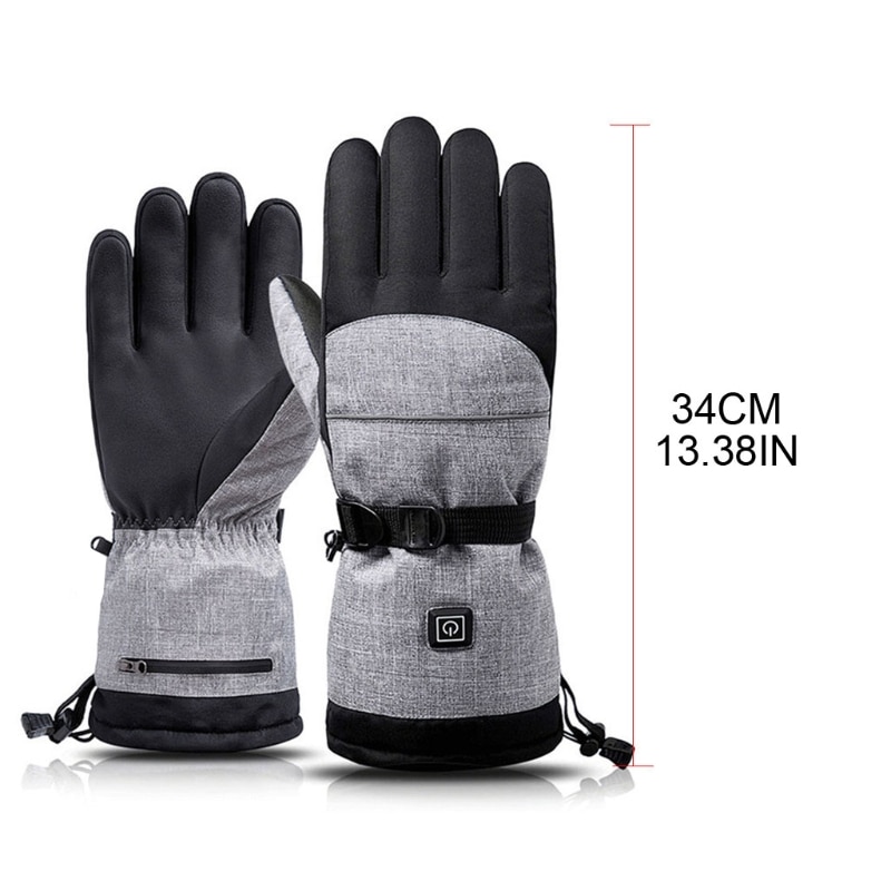 Winter Outdoor Heated Gloves Three-speed Thermostat Warm and Cold-proof Electric