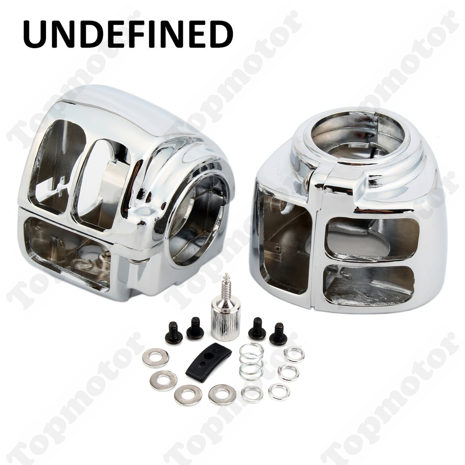Piezas de motocicleta, accesorios, cubierta de carcasa de interruptor de manillar cromado para Harley Softail Deluxe Rocker Heritage indefinido
