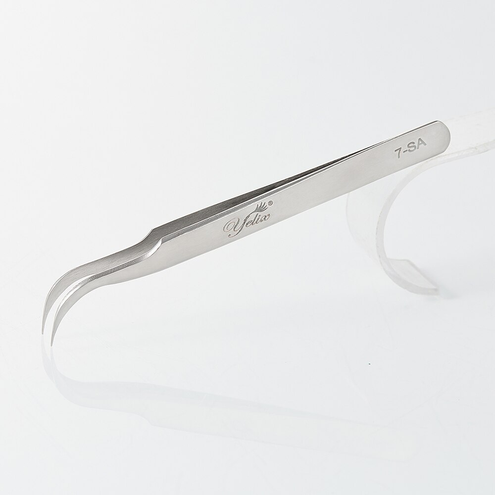 Pinzas de belleza para extensión de pestañas, herramientas de maquillaje de precisión, pinzas para pestañas, juego de injerto de pestañas 6A-SA: 7-SA