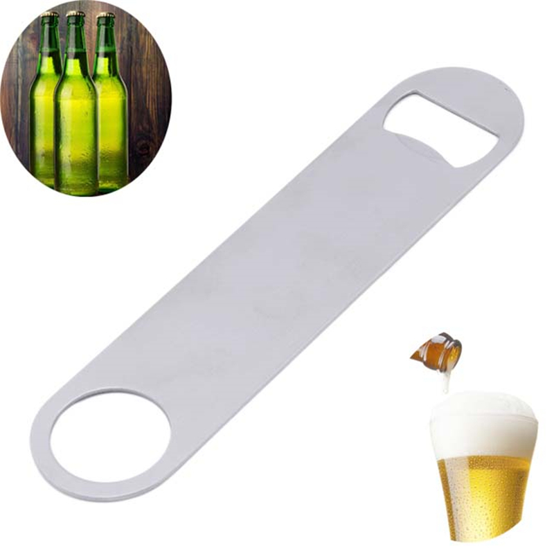 Stainless Steel Large Flat Speed Bottle Cap Opener Remover Bar Blade Multifunction Home Hotel Beer Bottle Opener