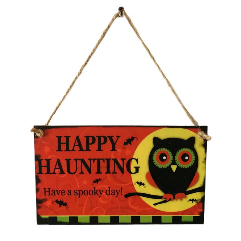 Halloween Prop Hanging Sign The Witch Is In Wooden Board For Home Door Window 667A: 1