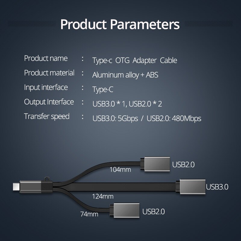 3 In 1 Usb Type C Kabel Otg Adapter Usb 3.0/2.0 Verlengkabel Voor U Disk Converter printer Voor Samsung Macbook Notebook