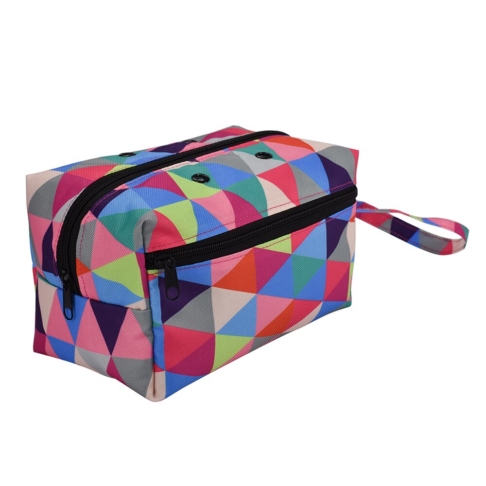 Bolsa geométrica para costura, bolsa em tecido oxford, organizadora de fios, costura, acessórios para armazenamento de fio