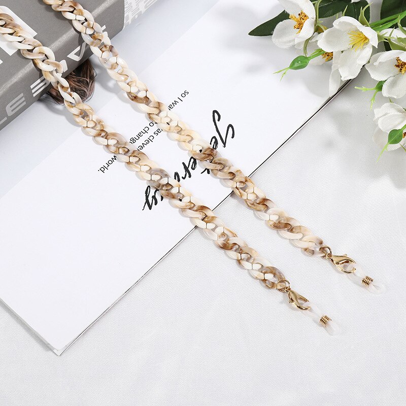 Trendy Small Acrylic Glasses Chains Lanyard Hang Mask Chain Sunglasses Cord Holder Neck Strap Rope Accessory for Women Girl: 6