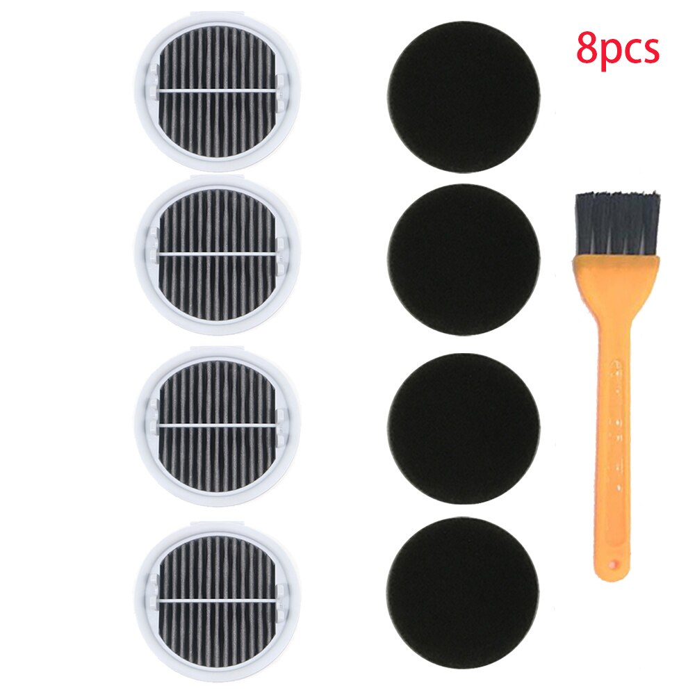 4 stk hepa filter til xiaomi roidmi wireless  f8 smart håndholdt støvsuger udskiftning effektiv hepa filtre dele xcqlx 01r: Militærgrøn