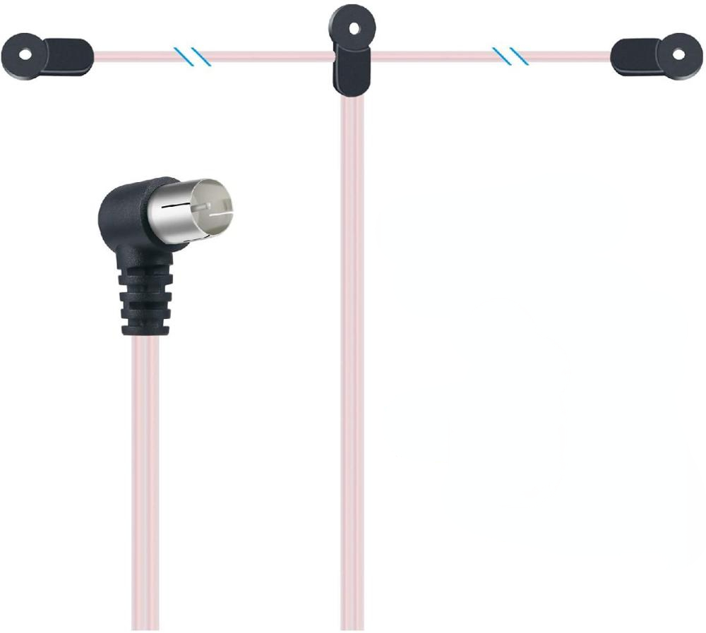 Flex F type 75 Ohm FM Dipole Radio Antenna with different adapters for Top Radio Stereo Receiver HiFi AV Mini System Stereo Kit